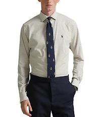 Polo Ralph Lauren Slim Fit Plaid Stretch Poplin Long Sleeve Woven Shirt