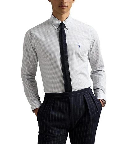 Polo Ralph Lauren Slim Fit Stretch Poplin Long Sleeve Woven Shirt
