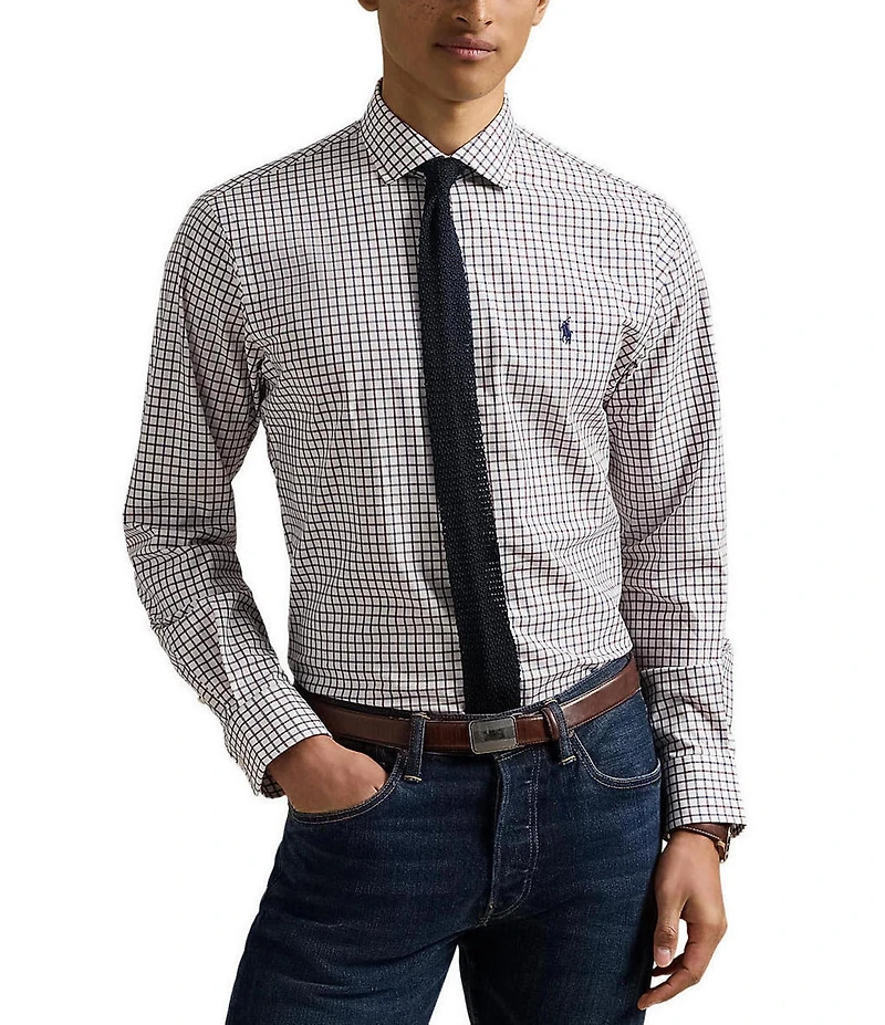 Polo Ralph Lauren Slim Fit Stretch Poplin Long Sleeve Woven Shirt