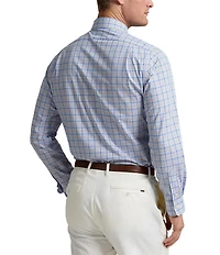 Polo Ralph Lauren Slim Fit Stretch Poplin Plaid Long Sleeve Woven Shirt