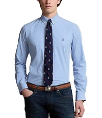 Polo Ralph Lauren Slim Fit Stripe Stretch Poplin Long Sleeve Woven Shirt