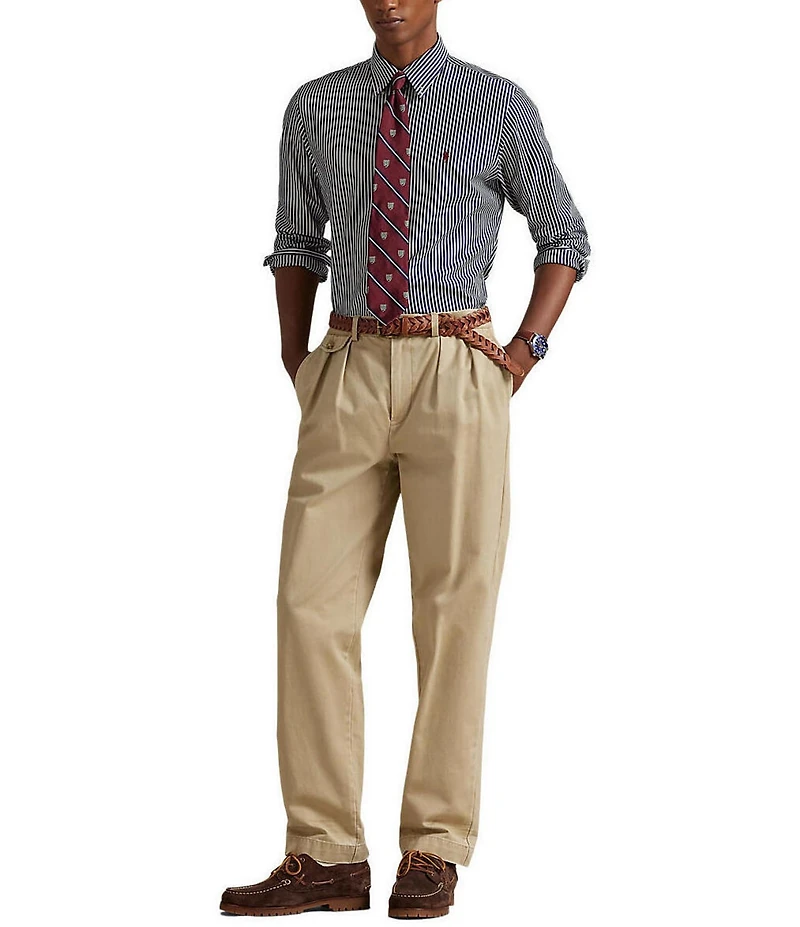 Polo Ralph Lauren Slim Fit Stripe Stretch Poplin Long Sleeve Woven Shirt