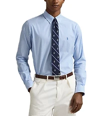 Polo Ralph Lauren Slim Fit Striped Stretch Poplin Long Sleeve Woven Shirt