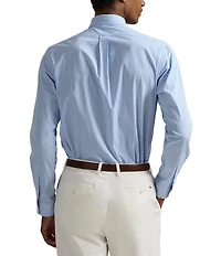 Polo Ralph Lauren Slim Fit Striped Stretch Poplin Long Sleeve Woven Shirt