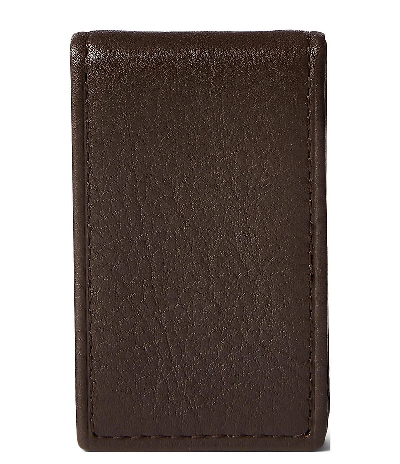 Polo Ralph Lauren Slim Pebbled Leather Money Clip