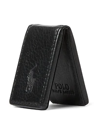 Polo Ralph Lauren Slim Pebbled Leather Money Clip