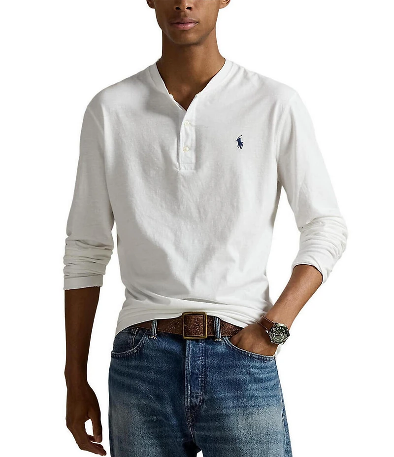 Polo Ralph Lauren Slub Jersey Long Sleeve Henley Shirt