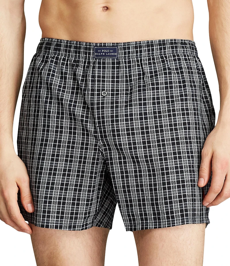 Polo Ralph Lauren Smith Black Plaid Woven Boxers