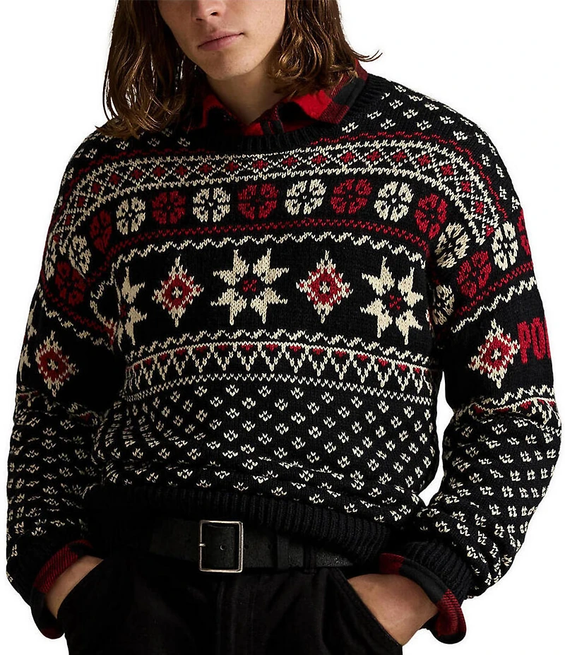 Polo Ralph Lauren Snowflake Cotton-Cashmere Sweater