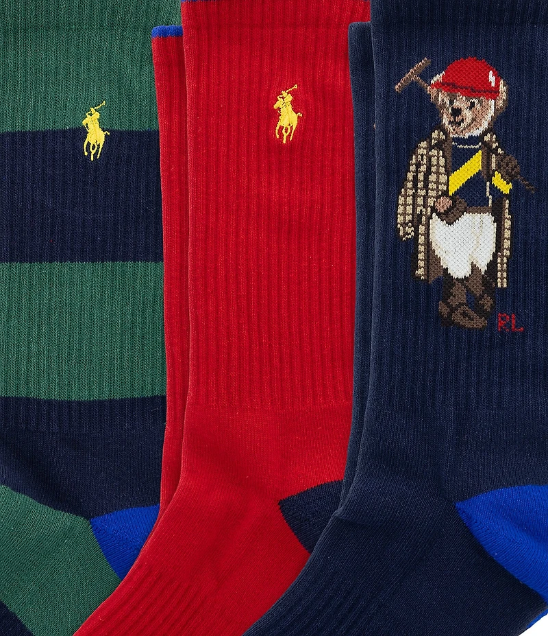 Polo Ralph Lauren Society Bear Socks 6-Pack