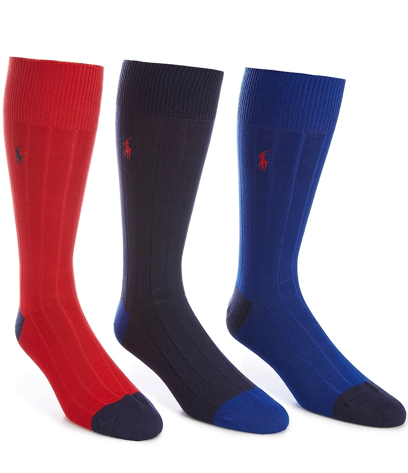 Polo Ralph Lauren Soft Touch Dress Socks Assorted 3-Pack
