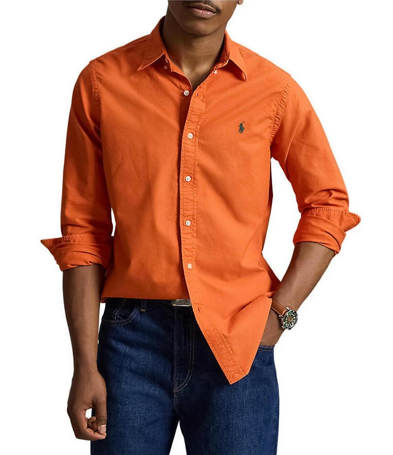 Polo Ralph Lauren Oxford Classic Fit Long Sleeve Garment Dyed Woven Shirt