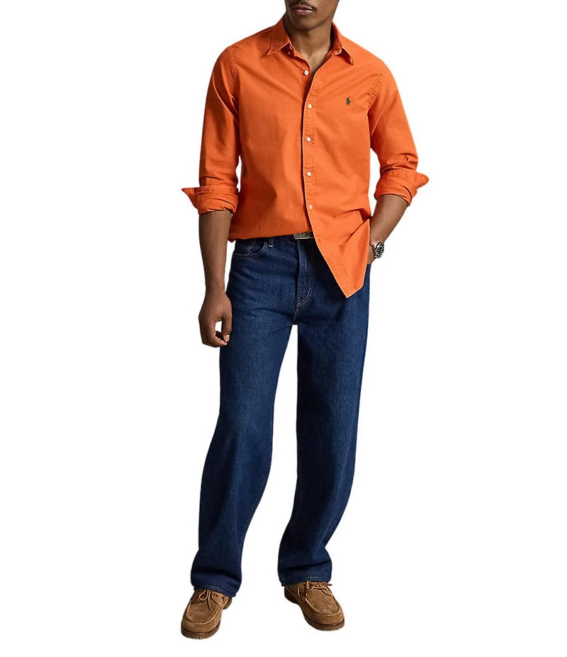 Polo Ralph Lauren Oxford Classic Fit Long Sleeve Garment Dyed Woven Shirt