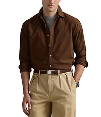 Polo Ralph Lauren Solid Garment-Dye Oxford Classic Fit Long Sleeve Woven Shirt