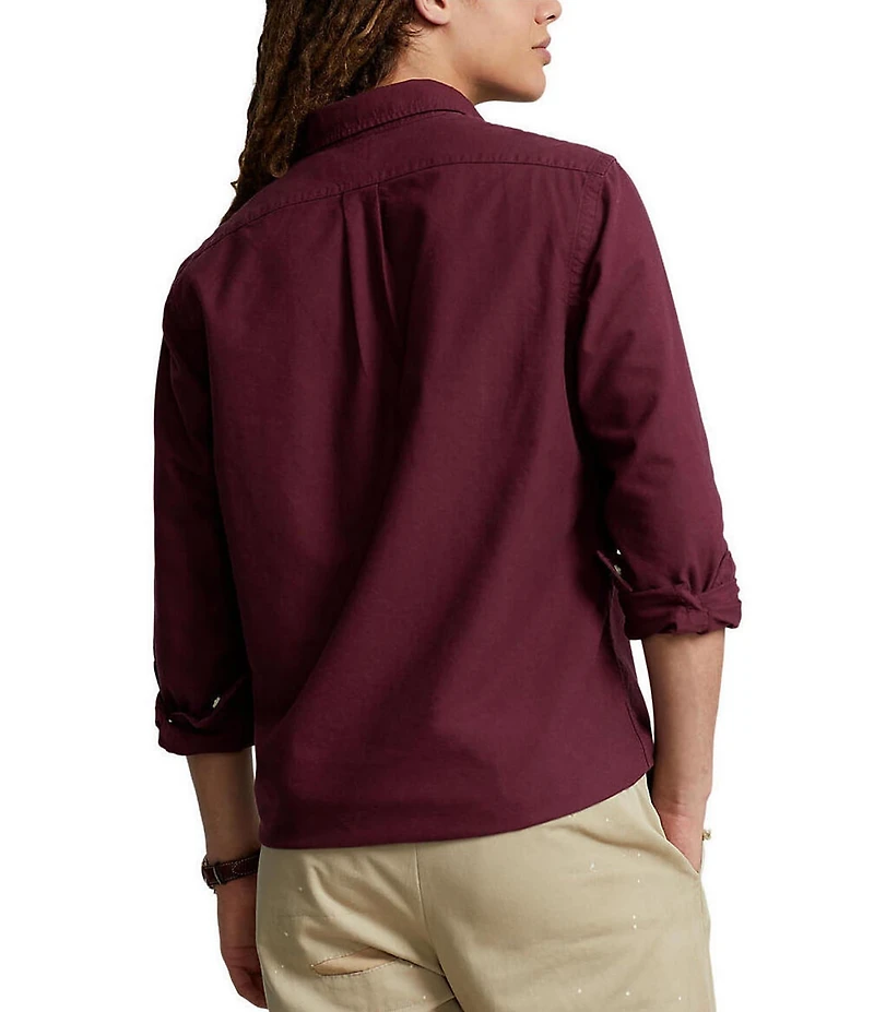Polo Ralph Lauren Solid Garment-Dye Oxford Classic Fit Long Sleeve Woven Shirt