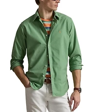 Polo Ralph Lauren Solid Garment-Dye Oxford Classic Fit Long Sleeve Woven Shirt