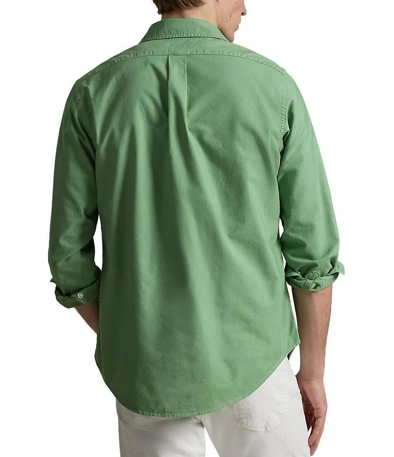 Polo Ralph Lauren Solid Garment-Dye Oxford Classic Fit Long Sleeve Woven Shirt