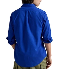 Polo Ralph Lauren Solid Garment-Dye Oxford Classic Fit Long Sleeve Woven Shirt