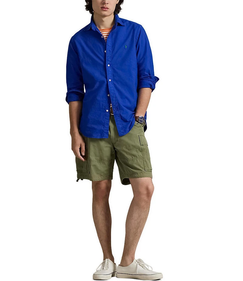 Polo Ralph Lauren Solid Garment-Dye Oxford Classic Fit Long Sleeve Woven Shirt