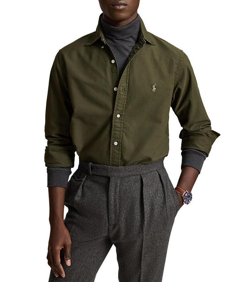 Polo Ralph Lauren Oxford Classic Fit Long Sleeve Garment Dyed Woven Shirt