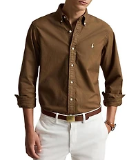 Polo Ralph Lauren Solid Garment-Dye Oxford Classic Fit Long Sleeve Woven Shirt