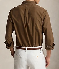 Polo Ralph Lauren Solid Garment-Dye Oxford Classic Fit Long Sleeve Woven Shirt