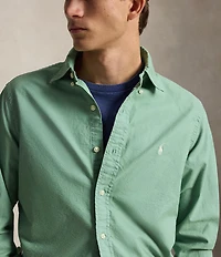 Polo Ralph Lauren Solid Garment-Dye Oxford Classic Fit Long Sleeve Woven Shirt
