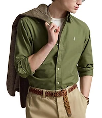 Polo Ralph Lauren Solid Garment-Dye Oxford Classic Fit Long Sleeve Woven Shirt