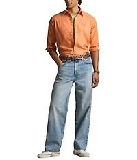 Polo Ralph Lauren Solid Garment-Dye Oxford Classic Fit Long Sleeve Woven Shirt