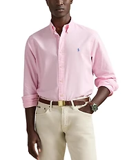Polo Ralph Lauren Solid Garment-Dye Oxford Classic Fit Long Sleeve Woven Shirt