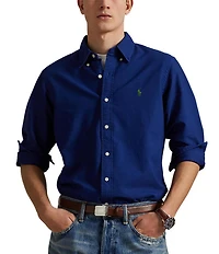 Polo Ralph Lauren Solid Garment-Dye Oxford Classic Fit Long Sleeve Woven Shirt