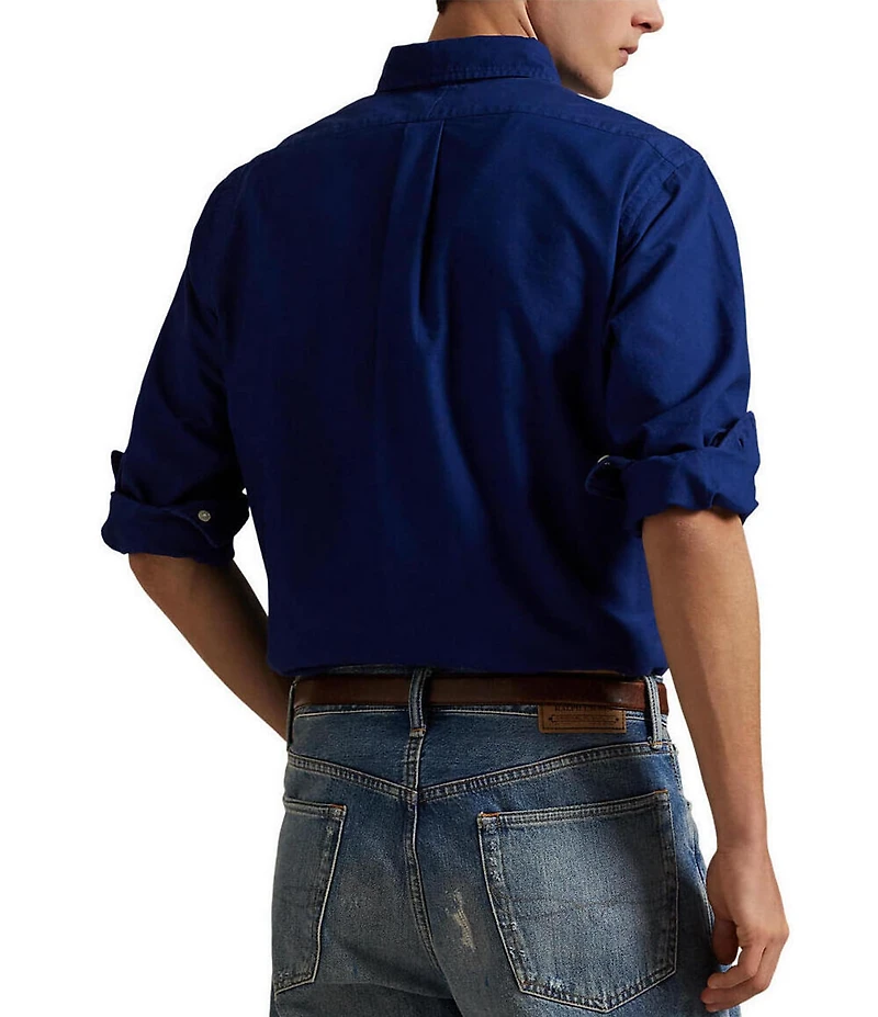 Polo Ralph Lauren Solid Garment-Dye Oxford Classic Fit Long Sleeve Woven Shirt