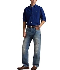 Polo Ralph Lauren Solid Garment-Dye Oxford Classic Fit Long Sleeve Woven Shirt