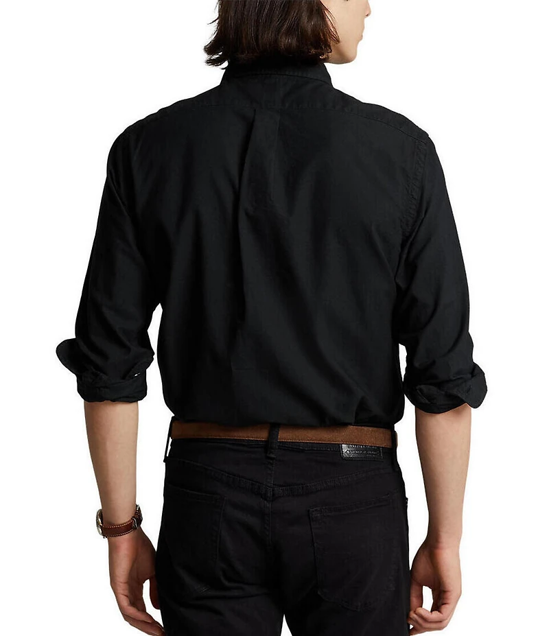 Polo Ralph Lauren Solid Garment-Dye Oxford Classic Fit Long Sleeve Woven Shirt