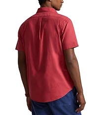 Polo Ralph Lauren Solid Garment-Dye Oxford Short Sleeve Woven Shirt