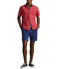 Polo Ralph Lauren Solid Garment-Dye Oxford Short Sleeve Woven Shirt