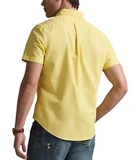 Polo Ralph Lauren Solid Garment-Dye Oxford Short Sleeve Woven Shirt