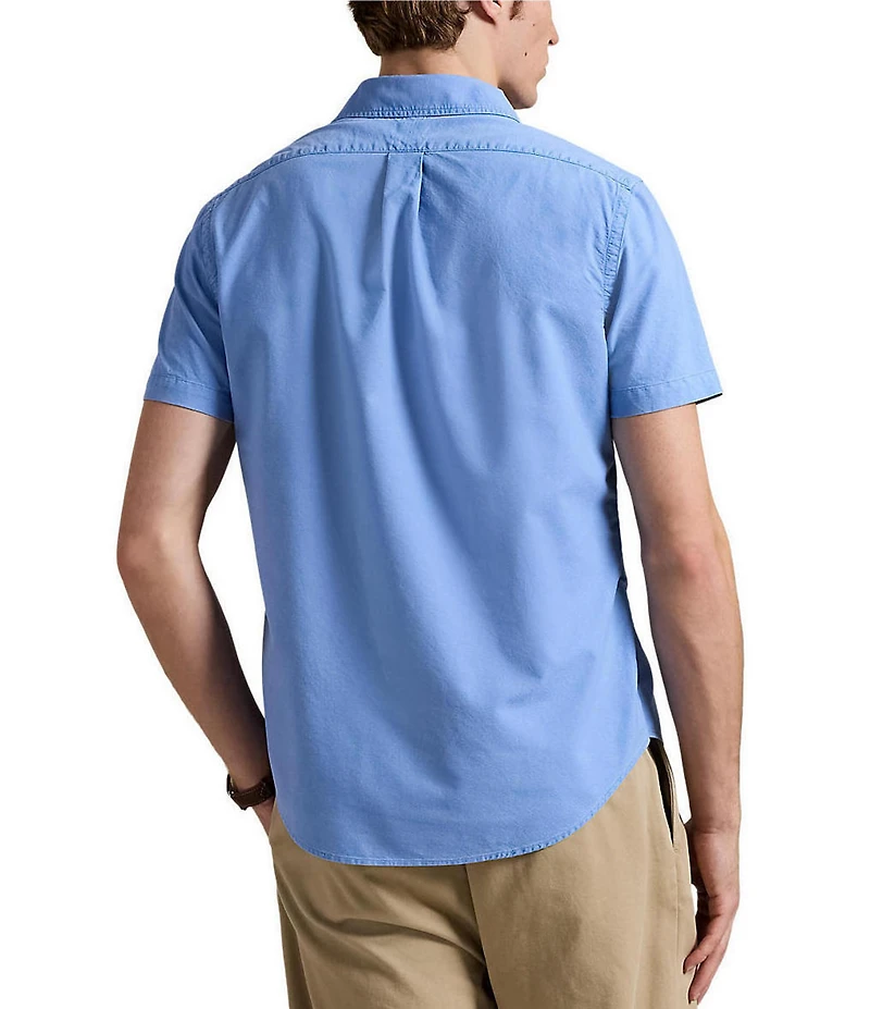 Polo Ralph Lauren Solid Garment-Dye Oxford Short Sleeve Woven Shirt