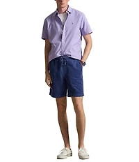 Polo Ralph Lauren Solid Garment-Dye Oxford Short Sleeve Woven Shirt