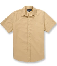 Polo Ralph Lauren Solid Garment-Dye Oxford Short Sleeve Woven Shirt