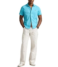 Polo Ralph Lauren Solid Garment-Dye Oxford Short Sleeve Woven Shirt