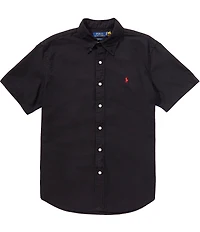 Polo Ralph Lauren Solid Garment-Dye Oxford Short Sleeve Woven Shirt