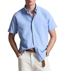 Polo Ralph Lauren Solid Garment-Dye Oxford Short Sleeve Woven Shirt