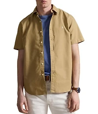 Polo Ralph Lauren Solid Garment-Dye Oxford Short Sleeve Woven Shirt