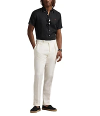 Polo Ralph Lauren Solid Linen Short Sleeve Woven Shirt