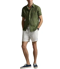 Polo Ralph Lauren Solid Linen Short Sleeve Woven Shirt