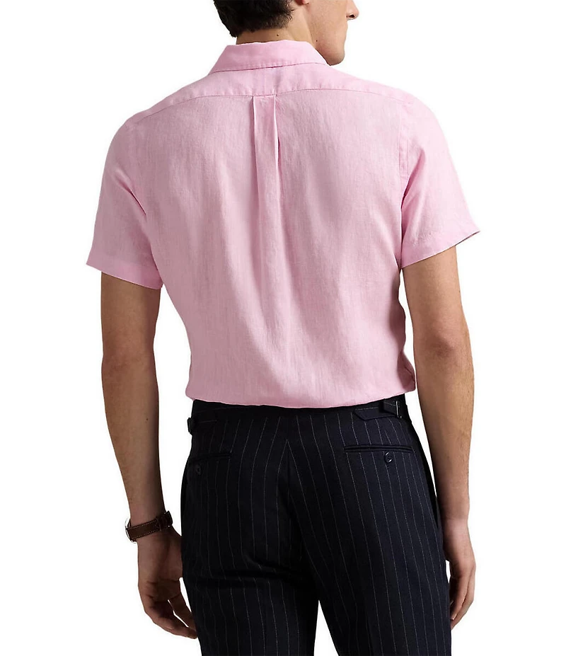 Polo Ralph Lauren Solid Linen Short Sleeve Woven Shirt