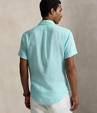 Polo Ralph Lauren Solid Linen Short Sleeve Woven Shirt