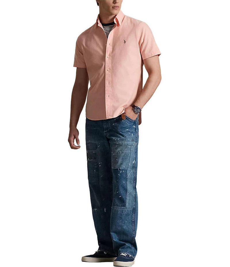 Polo Ralph Lauren Solid Oxford Short Sleeve Woven Shirt