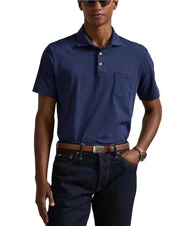 Polo Ralph Lauren Standard Fit Printed Lisle Short Sleeve Polo Shirt